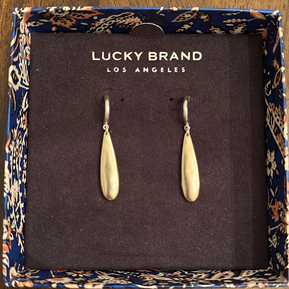Lucky Brand Gold and Silver Drop Earrings